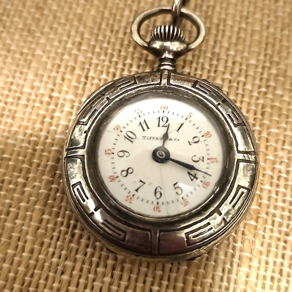 Tiffany's Sterling Silver Pin Set Vintage Watch Necklace - Picture 2 of 16